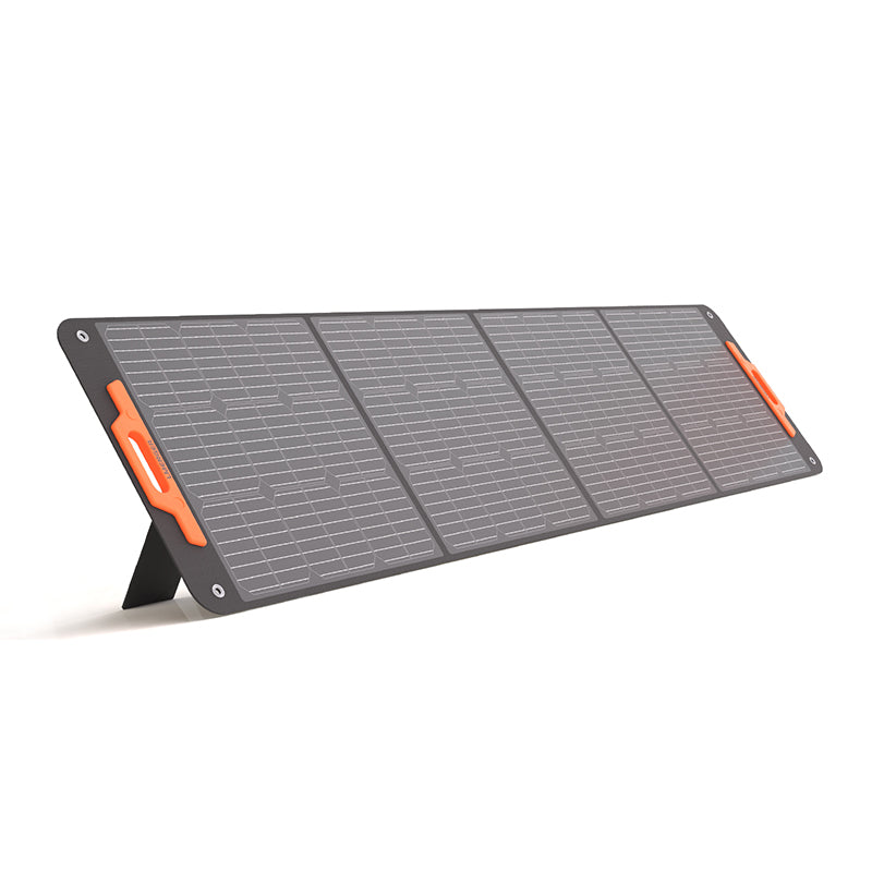 LMENGER Portable Solar Panel 200W, 23% High Efficiency Portable Solar Charger, Monocrystalline Silicon Solar Cell with 4-in-1 Connector Compatible with Most Power Stations