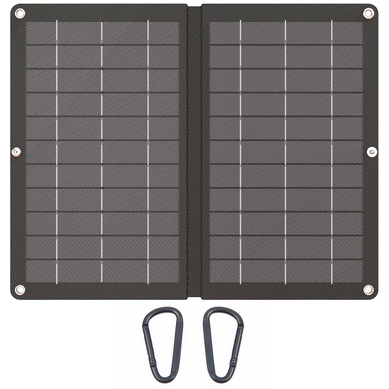 LMENGER 15W Portable Solar Panel, Foldable Solar Charger, IP65 Waterproof, Compatible with iPhone, iPad, Samsung Galaxy for Outdoor Activities