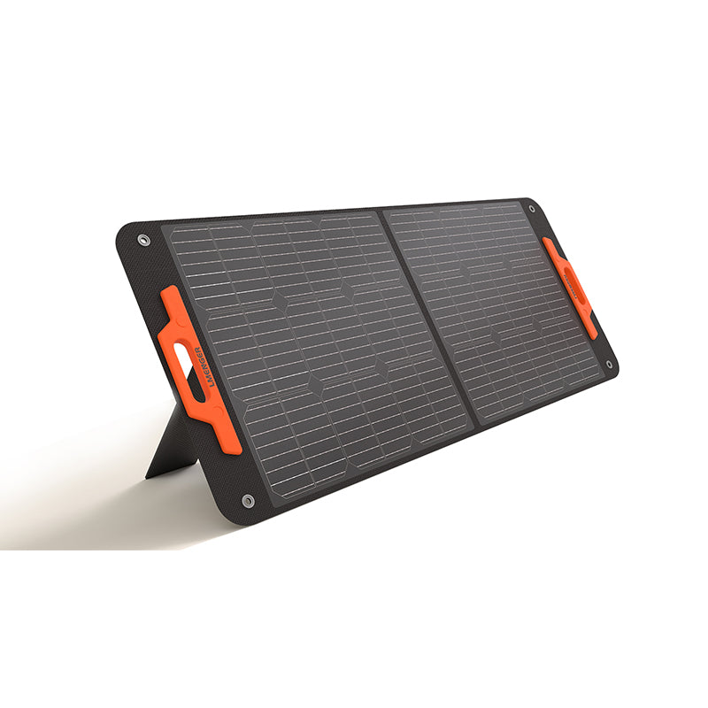 LMENGER Portable Solar Panel 100W, Monocrystalline Silicon Solar Cell with MC-4 Cable Compatible with Most Power Stations